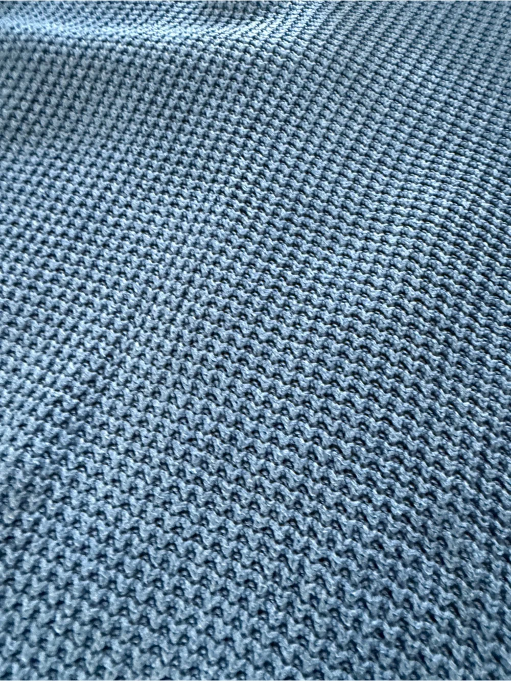 J. Crew Men’s Large Sophisticated Light Blue Waffle-Knit Quarter Zip Sweater